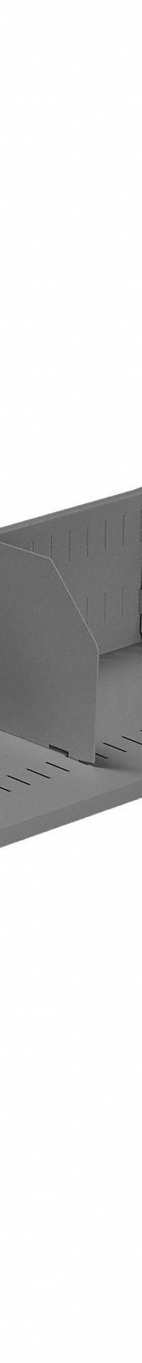 TENNSCO Divider Shelf w/Back Assembly: 60 in Overall Wd, 12 in Overall Dp, Gray, Steel, 7 1/2 in (MPN TWBS-6012A-MGY). Key specifications — Includes Mounting Hardware: Yes; Color: Gray.
