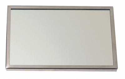 SEE ALL INDUSTRIES Bathroom Mirror: Rectangular, Glass, 30 in Overall Ht, 18 in Overall Wd - Tamper-Resistant Bathroom Mirrors
