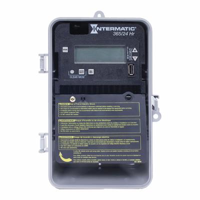INTERMATIC Electronic Timer: 24 hr, Not Astronomic, 120-277V AC, SPST - Digital Timer Switches