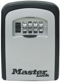 MASTER LOCK Lock Box: Mechanical Combo Lock, 5 Key Capacity, 4 3/4 in Outside Ht, Metal, Black (MPN 5401D). Key specifications — Finish: Vinyl Coated; Brand: MASTER LOCK; Color: Black; Material: Metal; Lock Style: Mechanical Combination.