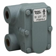 Steam Trap: Cast Iron, 3/4 in FNPT, 1,439 lb/hr, 30 psig Max., 345°F Max., H Pattern (MPN FT2030-3). Key specifications — Brand: BARNES & JONES; Installation Orientation: Horizontal; Float Material: Stainless Steel; Manufacturer Series: A.