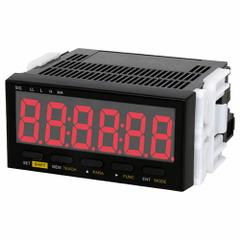 SHIMPO Panel Meter: 0.4 RPM Min RPM, 999,999 RPM Max RPM, ± 0.008%± 1 digit RPM Accuracy, 6 Digits (MPN DT-501XD-CPT). Key specifications — Input Voltage: 10.8 to 25.2V DC; RPM Accuracy: ± 0.008 % ± 1 digit; Brand: SHIMPO.