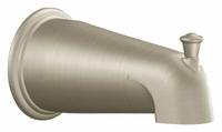 CFG Bathtub Spout with Pull Up Diverter: 1/2 in Connection Size, Slip-Fit Connection (MPN 41911BN). Key specifications — Tub Spout Connection Type: Slip-Fit; Trim Finish: Brushed Nickel; Tub Spout Material: Zinc; Brand: CFG.