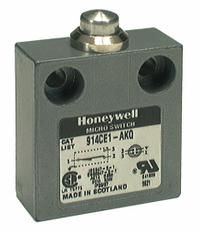 HONEYWELL Non Plug-In Limit Switch: Plunger Actuator, Metallic, Plunger, 2 Mounting Holes, 914CE (MPN 914CE1-6). Key specifications — Manufacturer Part Number: 914CE1-6; Brand: HONEYWELL; Electrical Connection: 3 ft Cable; Series: 914CE; Body Material Type: Metallic; Actuator Type: Plunger.