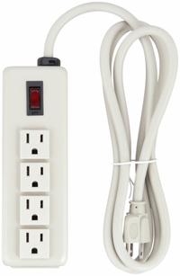 TRIPP LITE Outlet Strip: 4 Outlets, 6 ft Cord Lg, 15 A Current, Not UL Rated for Healthcare, Beige (MPN 4SPDX). Key specifications — Brand: TRIPP LITE; Mounting Style: Keyhole.
