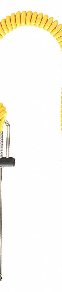 COOPER ATKINS Air Temperature Probe: -100°F to 500°F /-73°C to 260°C, Type K, Needle Tip (MPN 50332-K). Key specifications — Brand: COOPER ATKINS; Cable Material: Polyurethane Outer Jacket; Cable Length: 12 in (Coiled)/48 in (Extended).
