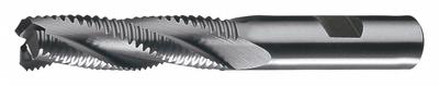 CLEVELAND Roughing End Mill: Cobalt, 4 Flute, Coarse Pitch, 1/2" Mill Dia, 3" LOC - General Purpose Cobalt Roughing End Mills
