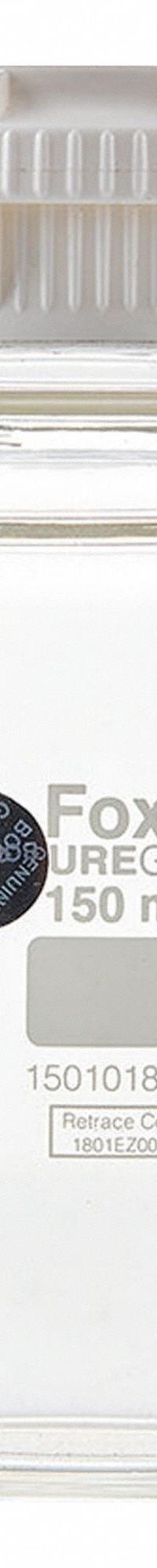 FOXX LIFE SCIENCES Glass Media, BOD, & Specialty Lab Bottles - Glass Lab Media Bottles: 150 mL, GL45 (MPN 1501018-FLS). Key specifications — Closure Type: Screw-On; Mouth Size: Wide; Screw Closure Size: GL45; Brand: FOXX LIFE SCIENCES; Body Color: Colorless.