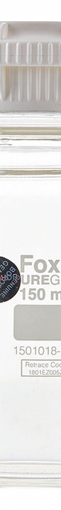 FOXX LIFE SCIENCES Glass Media, BOD, & Specialty Lab Bottles - Glass Lab Media Bottles: 150 mL, GL45 (MPN 1501018-FLS). Key specifications — Closure Type: Screw-On; Mouth Size: Wide; Screw Closure Size: GL45; Brand: FOXX LIFE SCIENCES; Body Color: Colorless.