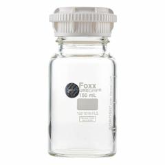 FOXX LIFE SCIENCES Glass Media, BOD, & Specialty Lab Bottles - Glass Lab Media Bottles: 150 mL, GL45 (MPN 1501018-FLS). Key specifications — Closure Type: Screw-On; Mouth Size: Wide; Screw Closure Size: GL45; Brand: FOXX LIFE SCIENCES; Body Color: Colorless.