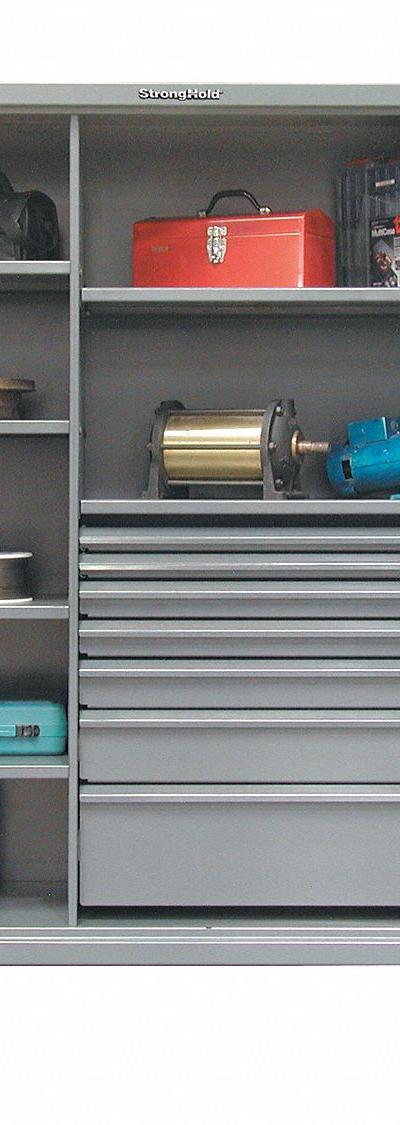 STRONG HOLD Storage Cabinet: 60 in x 24 in x 78 in - Industrial Shelf Cabinets with Drawers