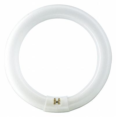 PHILIPS Circular Fluorescent Bulb: Fluorescent, T9, 4-Pin (G10q), 12 in Circle Dia - Circular Lamps
