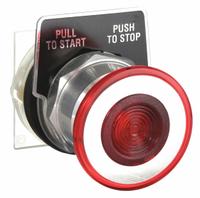 SCHNEIDER Mushroom Head Push Button: Red, 30 mm Mounting Size, Metallic, Maintained/Momentary (MPN 9001KR8R). Key specifications — Brand: SCHNEIDER; Action: Maintained/Momentary; Series: 9001K; Push Button Material Type: Metallic.