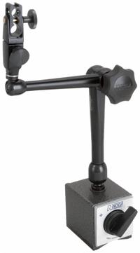 NOGA Magnetic-Base Indicator Holder: Magnetic-Base Indicator Holder, Articulating Arm, Magnetic Base (MPN DG61003). Key specifications — attr1184043: NOGA; attr1200946: Magnetic-Base Indicator Holder; attr1184025: Fine Adjust Top (FAT); attr1184013: DG61003; attr1184031: On/Off Knob; attr1184022: Magnetic; attr1184027: 2-23/64 in L x 1-31/32 in W x 2-5/32 in H; attr1184030: M8 x 1.