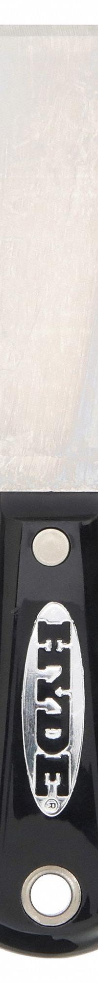 HYDE Putty Knife: Bld. Mat. Stainless Steel, Hdl. Mat. Nylon, Stiff, Straight Bld. Shape (MPN 01140). Key specifications — attr1004902: HYDE; attr1012057: Full; attr1014703: Plastic; attr1017570: Standard End; attr1029655: Straight; attr1034073: Straight.
