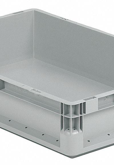 SSI SCHAEFER Straight Wall Tote: 6.1 gal - Solid Straight-Wall Containers