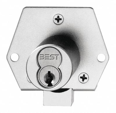 BEST Deadbolt Lock: Coreless, Inverted, Diamond, 2 1/8 in Body Ht, 1 7/8 in Body Wd - Deadbolt Cabinet & Drawer Locks with Interchangeable Cores