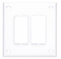 CORTECH Wall Plate: Decorator-Rocker, 2 Gang, White, Std Size (MPN TPDGF). Key specifications — Brand: CORTECH; Material: Polycarbonate/Nylon.