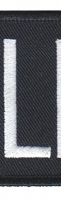 HEROS PRIDE Embroidered Patch: Police, 4 in x 2 in, Black/White, Plastic, Sew-On, Chest (MPN 5717). Key specifications — attr1074238: Sew-On; attr188498: 4 in x 2 in; attr188499: White; attr188500: Plastic; attr188503: Police; attr193746: HEROS PRIDE.