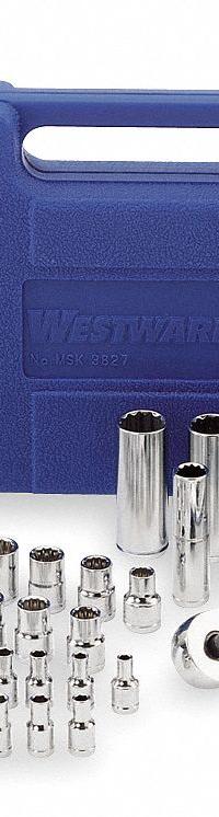WESTWARD Socket Wrench Set: 1/4 in, 3/8 in Drive, 51 Piece, 12-Point/6-Point, Metric/SAE (MPN 4YP76). Key specifications — attr1224269: 1/4 in, 3/8 in; attr1204638: Drive Tools Included; attr1204650: 4 mm to 19 mm; attr1204673: Socket Bits Not Included; attr1204681: Wrenches Not Included; attr1204688: WESTWARD; attr1206170: Deep Sockets.