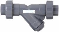 HAYWARD Y Strainer: 1 1/4 in, NPT, Perforated, 0.0313 in Screen Size, PVC, FPM, 5 7/8 in Ht (MPN YS10125TU). Key specifications — Brand: HAYWARD; Seal Material: FPM; Manufacturer Part Number: YS10125TU; Screen Material: PVC.