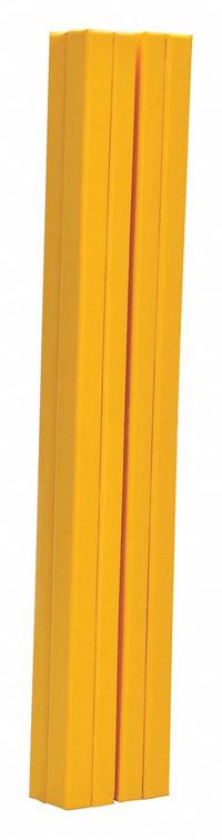 APPROVED VENDOR Column Protector: 10 in, 10 in, 10 in, 10 in, I-Beam, 72 in Overall Ht, Vinyl (MPN V-PAD-I-610-Y). Key specifications — Color: Yellow; Maximum Compatible Column Length: 10 in; Minimum Compatible Column Length: 10 in; Brand: APPROVED VENDOR; Material: Vinyl.