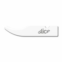 SLICE Precision Blade: 1 1/4 in Blade Lg, 0.8 mm Blade Thick, Ceramic, 1/4 in Blade Wd, Curved, 4 PK (MPN 10536). Key specifications — attr307568: 56ME08; attr307563: Ceramic; attr324883: SLICE.