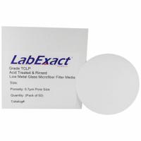 LABEXACT Glass Microfiber Filter: TCLP, 9 cm Dia, 0.4 mm Thick, 0.7 um Pore Size (MPN 12K982). Key specifications — Product Type: Filter; Brand: LABEXACT.