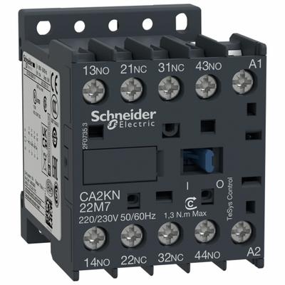 SCHNEIDER Control Relay: DIN-Rail & Surface Relay Mounting, 240V AC Coil Volt, 2NO/2NC - DIN Rail-Mounted Relays