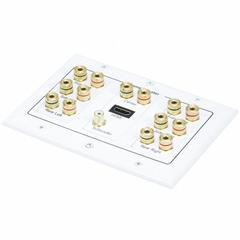 MONOPRICE Audio/Video Wall Plate: 3 Gang, 16 Port, With HDMI, White (MPN 6907). Key specifications — Brand: MONOPRICE; Material: Plastic; Color: White; Compatible Connector Type: HDMI; Outlet Orientation: Horizontal; Module Style: Flat.