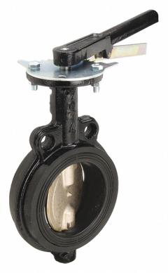 MILWAUKEE VALVE Butterfly Valve: 4 in Pipe Size, Concentric, 250 psi Max. Pressure (CWP), Wafer, 10 (MPN HW232B). Key specifications — Brand: MILWAUKEE VALVE; Handle Type: Lever; Disc Material: Ductile Iron.