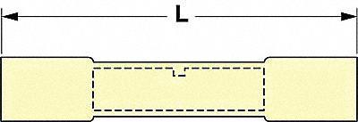 3M Butt Splice Connector: Yellow, Heat Shrink, For Wire Size 12 AWG – 10 AWG - Insulated Butt Splice Connectors with Heat Shrink