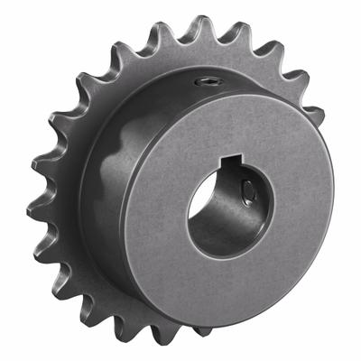 TSUBAKI Single Strand Sprocket: 35, For 3/8 in Chain Pitch, 3/4 in Bore Dia, 22 Teeth - Size 35 Fixed-Bore Roller Chain Sprockets