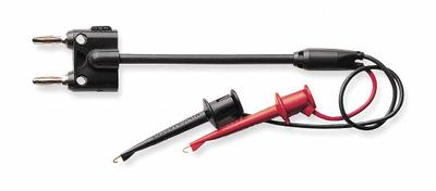 POMONA Test Leads: Black/Red Electrical Current Color, Minigrabber, Banana Plug - Test Leads with Clips