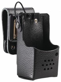 MOTOROLA Case with Swivel Belt Loop: Fits Motorola, Black, Hard Leather, Belt Loop/Cases, Leather (MPN AAJ14X508 LCC-134SD). Key specifications — Material: Hard Leather; Compatible Radio Brand: Motorola; Manufacturer Part Number: AAJ14X508 LCC-134SD; Compatible Radio Series: VX-459; Product Type: Case with Swivel Belt Loop; Color: Black; Brand: MOTOROLA; Compatible Radio Manufacturer Model Number: VX-454 with High Capacity Battery and Display.