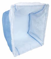 GRAINGER Cube Air Filter: 20 in x 24 in x 10 in, 1 Pockets, Synthetic, Blue/White, MERV 8 (MPN 6B781). Key specifications — Performance Rating: MERV 8; Brand: GRAINGER; Media Color: Blue; Frame or Header Material: Galvanized Steel; Media Material: Synthetic; Surface Tackifier: Yes.
