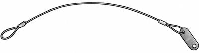 ITW BEE LEITZKE Tool Lanyard: Steel, 6 in Overall Lg, 3/4 in Loop 1 Size, 3/4 in Loop 2 Size - Lanyards