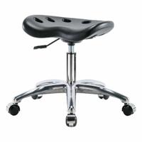 Tractor Stool: Polyurethane, Ht Range 17 in to 22 in, 17 in Seat Wd, 14 in Seat Dp, 0 Glides, Black (MPN PTDHSL-CR-CC-BLK). Key specifications — Brand: APPROVED VENDOR; Foot Support: No; Base Material: Aluminum; ESD-Safe: Not ESD Safe; Number of Casters: 5.