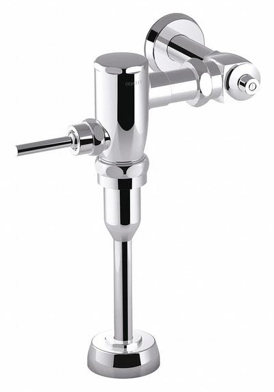KOHLER Manual Flush Valve: PRIMME, Exposed, Top, 0.5 gpf Gallons per Flush, 12 in Rough-In - Urinal Manual Flush Valves