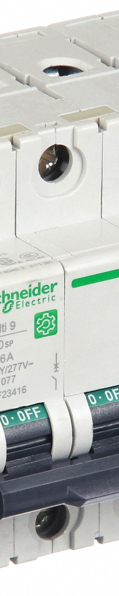 SCHNEIDER ELECTRIC IEC Supplementary Protector: 16 A Amps - D-Curve, 4-Pole UL1077 DIN Rail-Mount Supplementary Protectors