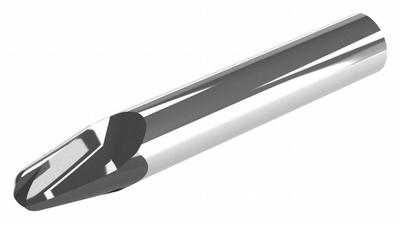 MICRO 100 Runner Cutter: Carbide, 2 Flute, 20°, 7/64" Rad, 0.366 in Flute Lg - Carbide Runner Cutters