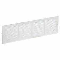 Return Air Grille: Louvered Grille, White, Powder Coated, Steel, 7 3/4 in H, 25 3/4 in W, 1/4 in D (MPN 4MJR6). Key specifications — Mounting Location: Wall; Brand: APPROVED VENDOR; Fire Rating: Not Fire Rated.