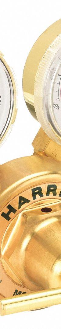 HARRIS Gas Regulator: Single Stage, CGA 540 Inlet, 9/16"-18 M RH Outlet, 50 psig, Neoprene Diaphragm (MPN 25GX-50-540). Key specifications — Brand: HARRIS; Manufacturer Part Number: 25GX-50-540; Diaphragm Material: Neoprene; Outlet Connection: 9/16"-18 M RH; Inlet Connection: CGA 540.