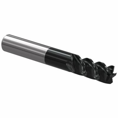 WIDIA Corner Chamfer End Mill: Carbide, TiAlN Coated, 5 Flute, 4 mm Mill Dia - Fast-Cutting Carbide Corner-Chamfer End Mills for Steel & Cast Iron