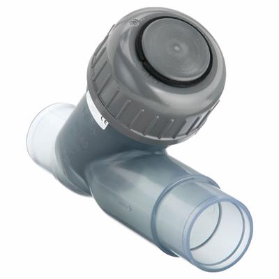 GF PIPING SYSTEMS Y Check Valve: Piston, Y-Style Valve Body, 1 1/2 in Pipe Size - PVC Y Piston Check Valves