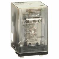 SCHNEIDER General Purpose Relay: Socket Mounted, 10 A Current Rating, 120V AC, 3PDT, C Socket (MPN 8501KUR13P14V20). Key specifications — Brand: SCHNEIDER; Base Type: Square; Mounting Style: Socket; Pin Shape: Flat; Electrical Connection: Quick-Connect; Manufacturer Part Number: 8501KUR13P14V20; Series: Square D 8501K Series.