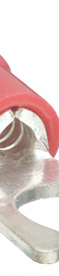 GRAINGER Fork Terminals: Red, Vinyl, #6 Stud Size, 22 AWG – 16 AWG Wire Range, Locking Fork, 600 V (MPN 4FRD3). Key specifications — Barrel Style: Funnel Entry; Manufacturer Part Number: 4FRD3; Brand: GRAINGER.