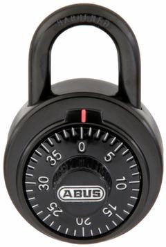 ABUS Combination Padlock: Dial Combo, Black, Steel, Std Shackle, Steel Shackle (MPN 78/50 KC). Key specifications — Dial Color: Black; Brand: ABUS.