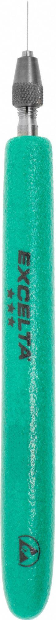 EXCELTA Pin Vise with Probe: Pin Vise with Probe, 0.63 mm Max Size - mm, 0 in Min Size - Inch (MPN 227D-ET). Key specifications — attr1181472: Ergonomic Foam Grip; attr1181474: 4.5 in; attr1181485: EXCELTA.