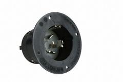 LEGRAND Locking Inlet: Non-NEMA, Black, 125V AC, 50 A, 3 Pole, 4 Blade (MPN CR6375). Key specifications — Voltage Rating: 125V AC; Brand: LEGRAND.